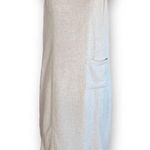 Vintage 90s Petites Linen Blend Beige Midi Dress Pinafore Overall Lightweight Tan Size undefined Photo 1