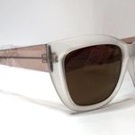 joe's jeans Women's Clear/Pink Acetate Square Frame 56mm Sunglasses sz 56-20-142 Photo 6