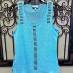 Mirror Image turquoise studded tank top Size M Photo 0