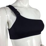 Topshop Neoprene One Shoulder Bikini Top Black Size 2 Photo 0