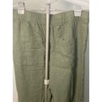 Gap  Women's Linen Blend Olive Green Drawstring Wide Leg Casual Pants Size‎ S Photo 5