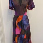 Tuckernuck Oliphant Designs V-Neck Maxi Dress Watercolor Print Pockets Photo 0