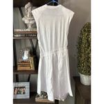 Derek Lam 10 Crosby Corey Mixed Media Belted Midi Dress White Womens Size Small Photo 7