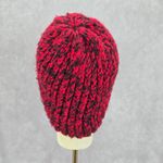 Red Black Crochet Knit Bucket Cap Hat Fun Vintage Y2K Funky Beanie Photo 3