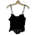 Vintage Black‎ Sheer Negligee Top Black Size M Photo 3