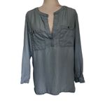 Cloth & Stone  Chambray Denim Womens Top Size M Coastal Cowgirl Boho Minimalist Photo 1