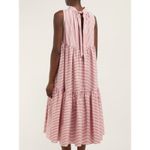 NWT Asceno 100% Cotton Midi Dress in Red Stripe size L Size L Photo 1