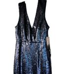 Lulus Navy Blue Sequin Mermaid Formal Gown Dress Small NWT Photo 5