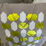 J.Crew White and Metallic Yellow-Green Short Sleeve T-Shirt Photo 1