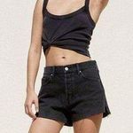 PacSun  Women’s High Rise Mom Denim Shorts in Black Size 26 Photo 1