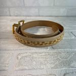 Carlisle  Belt Womens Small Beige Leopard Print Pony Hair Leather Trim Buckle S Photo 3