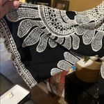 Pinky Womens 1X Black Embroidered Open Front Kimono Lagenlook Boho Duster Photo 4