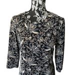 J. McLaughlin  Catalina Cloth Dress Floral 3/4 Sleeve Brown Large Photo 1