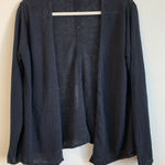 Women’s Sweater Contemporaine Simon Open Front Back Button Down Black Cardigan L Size L Photo 0