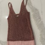 Intimately Free People Gold Coast Metallic Knit Bodysuit Womens XS Rose Gold Pink Photo 3