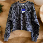 Joy Lab Black Snake Odyssey French Terry Crew Neck Pullover‎ Sweatshirt Size S Photo 1