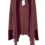 RETHM small women’s long sleeve cardigan maroon new with tags Red Photo 8
