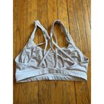 Lululemon Sports Bra Womens 8 Light Blue Gray Strappy Back Yoga Activewear Size M Photo 2