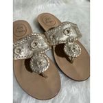 Jack Rogers  Sandals Size 11M Gold Leather Thong Flat Summer Shoes Photo 1