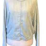 Cloth & Stone Anthropologie Light Blue Tie Back Long Sleeve Top Womens Large Photo 0
