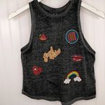 Rosie Harlow Cropped Burnout Graphics Tank Top S Photo 0