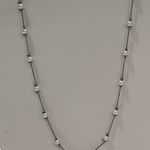 Faux Pearl Necklace Delicate‎ Minimalist Jewelry White Photo 0