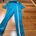 Juicy Couture NWT Juicy By  Jumpsuit peacock Velour Hooded Long Sleeve Zip Up L Photo 13