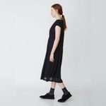 PAS DE CALAIS Pleated Crepe Dress Designer Quite Luxury minimalist Japanese 34/4 Black Photo 1