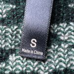 Bear Dance Cardigan Sweater Womens Small Green White Black Patterned Aztec Photo 4