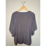 Point Sur J. Crew Women's Gray Flutter Sleeve Top Size L Size L Photo 3