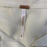 Free People White Semi Sheer Gold Stars Button up Top Size Small Boho Photo 1