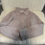 Reformation  Fantino Cashmere Collared Cardigan in Oatmeal Photo 2