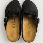 WOMEN'S PAPILLIO BY BIRKENSTOCK BOSTON CHUNKY BLACK SUEDE Size US 10 Photo 0