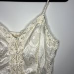 Victoria's Secret Vintage Gold label Victoria Secret Ivory Floral Lace Slip Rompe Lingerie Medium Photo 1