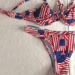 SheIn Bin 41 Patriotic American Flag 2pc Swimsuit Bikini Size Small/Medium Photo 1