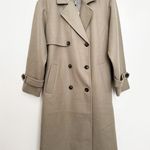 VERO MODA NWT  Women’s Fortune Long Trench Coat Laurel Oak Size Medium Photo 1