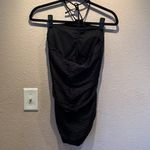 Time And Tru New  Black Halter Textured Swimsuit Size Large 12-14 Photo 5