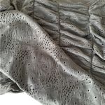 Urban Romantics  Gray Ruched Long Sleeve Crop Top, Size S Photo 3