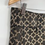 New Bitten Women's Geometric Mob Wife Night Out Black Gold Mini Skirt Size 10 Photo 1