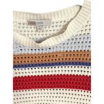 Joie  Ivory Striped Open Knit Sweater Women’s Medium NWOT Boho Fall Hues Photo 2
