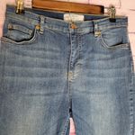 Free People GREAT HEIGHTS SKINNY JEANS DISTRESSED FRINGE RAW ANKLE JEANS W31 Photo 2