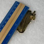 Vintage gold tone large racing car brooch Photo 3