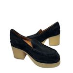 Marc Fisher Lina Platform Loafer Size 8.5 Suede Penny Light Black Slip On Shoes Photo 5