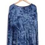 Baea Peplum Tunic Navy Tie Dye Top Sweatshirt Size L NWT $88 Size L Photo 1