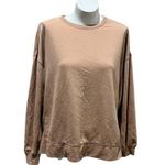 Z Supply  Women's Beige Long Sleeve Crew Neck T-Shirt Size S Photo 0