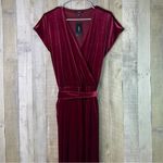 Alfani  Medium Velvet Wide Leg Jumpsuit Surplice Sleeveless Stretch Waist… Photo 3