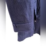 Draper James  Textured Cotton Navy Blazer with Gold Button Photo 1