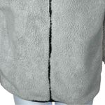 PINK - Victoria's Secret PINK Victoria’s Secret Light Gray Teddy Fleece Zip-Up Jacket Size Medium Photo 5