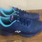 Yonex Tennis Shoes Mens Sz 7.5 Sonicage 2 Navy Pink Unisex Womans 9 Sneaker EUC Blue Photo 0