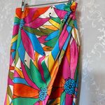 Rachel Zoe  Multicolor Floral Sarong Midi Skirt Small Photo 5